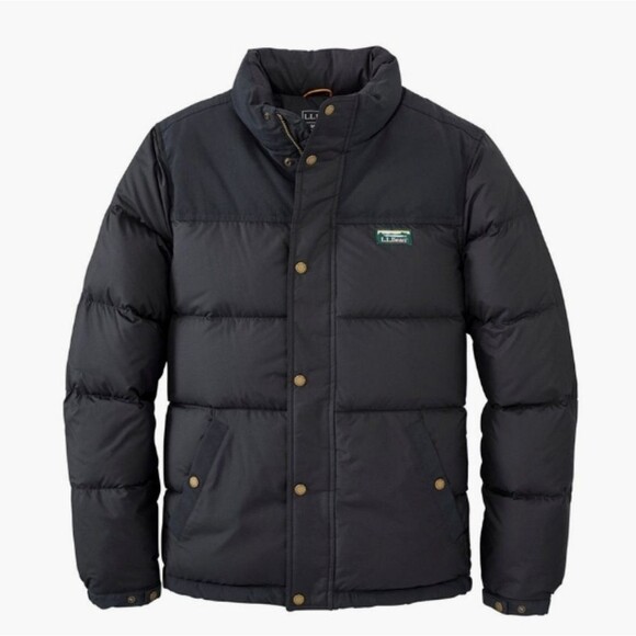 L.L.Bean Mountain Classic Water Repellant Down Puffer Jacket Black Size L - Picture 1 of 14